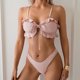 thumbnail image 1 of WILLBEST Traje De Baño Mujer Corto Conjunto De Traje De Baño Con Aros Para Mujer Con Relleno Grueso Para Mayor Sujeción Y Elevación, 1 of 4