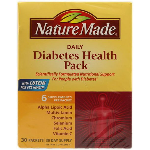 Nature Made Diabetes Health Pack Daily Supplement Packets, 30 Ct ...