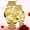 gold, variant on OLEVS Couple Watch Valentines Couple Matching Watches His and Her Couple Set Wrist Watch Men and Women Lovers Wedding Waterproof Romantic Gifts Set of 2
