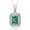 Malachite, variant on 3.86 Ct Emerald Cut Green Malachite 925 Sterling Silver Pendant with Chain