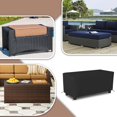 thumbnail image 7 of Covers & all Rectangle Ottoman Cover, Heavy Duty 18 Oz Waterproof UV & Weather Resistant Patio Garden Furniture Stool Protector, Indoor Outdoor, Air Vents & Drawstrings (48"L x 25"W x 18"H, Black), 7 of 7
