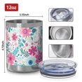 thumbnail image 3 of 12oz Tumblers Pioneer Flower Vacuum Insulated Stainless Steel Travel Tumbler Cups Mug with Lid and Straw for Beer,Coffee,Beverages with Cleaning Brush for Cold & Hot Drinks, 3 of 5