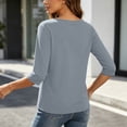 thumbnail image 6 of Jsaierl Women's 3/4 Sleeve Open Front Knit Cardigan Lightweight Draped Hem Casual Daily Work Lounge Top, 6 of 9