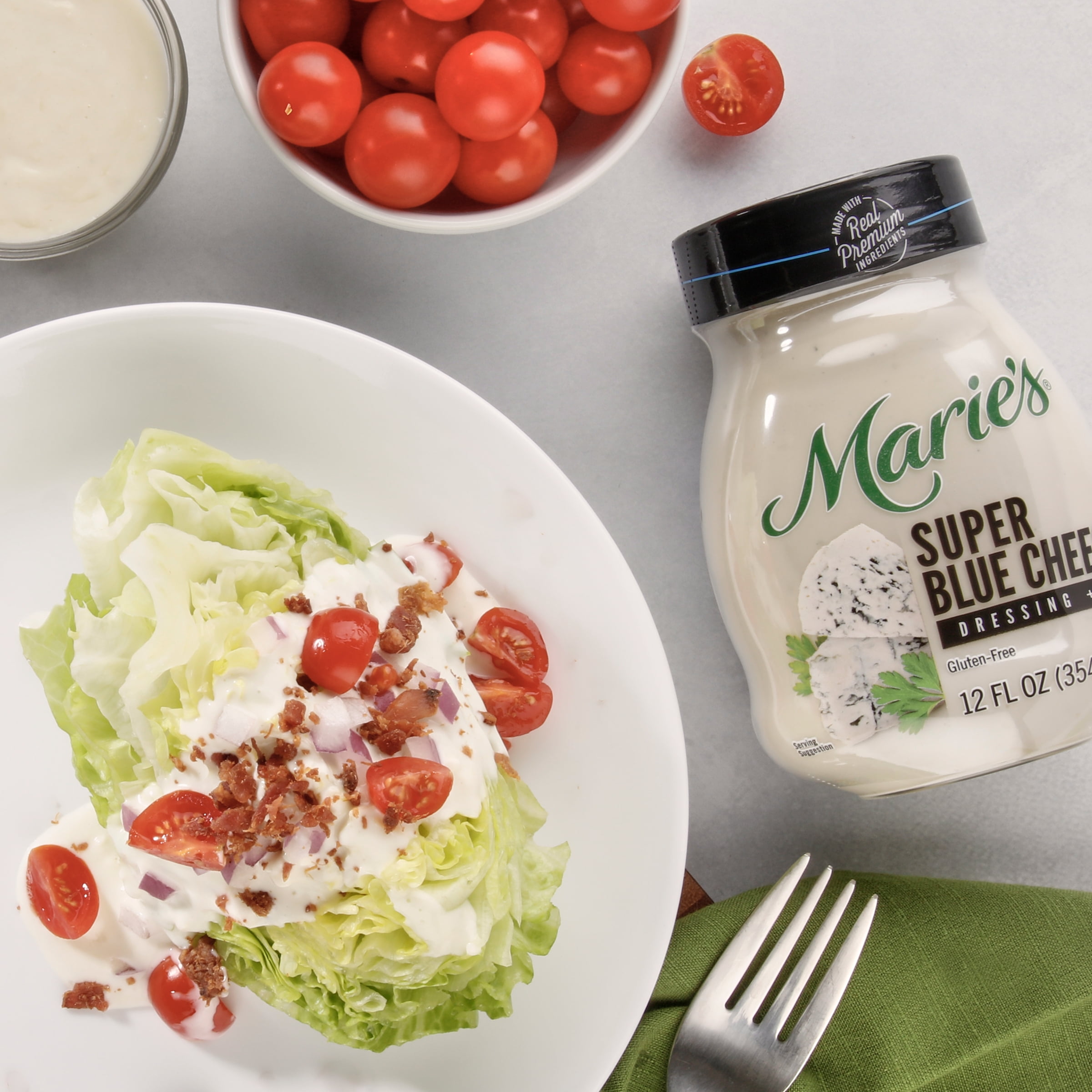 Marie's - Brandclub - Marie's Super Blue Cheese Refrigerated Salad Dressing  & Dip, 12 Fluid oz Jar