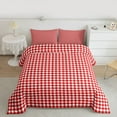 thumbnail image 2 of Homewish Red Checkerboard Queen Comforter Set,Geometric Plaid Grid Bedding Sets,Modern Minimalism Artistic Bedding Comforter Set For Kids,Breathable Home Decor Reversible,3 Pieces, 2 of 8