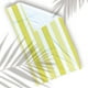 thumbnail image 3 of Toalla de Baño Juana Gallo Diseño de Rayas Amarillas Ligera y suave, 3 of 5