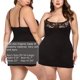thumbnail image 3 of Lencería de mujer Ropa de dormir sexy Encaje Chemise Camisón Babydoll Enaguas completas S-XXL X-Large Negro Jormftte WRMH-1286-14, 3 of 6