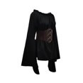 thumbnail image 3 of SWSMCLT Women's Acting 2 Piece Colonial Billowy Renaissance Victorian Outfits Elastic Bunched Off Shoulder Blouse Top Black 4-6, 3 of 5
