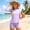 Purple, variant on FSYBOA Girls Rash Guard Swimsuits, Holiday Long Sleeves 2 Piece Quick Dry Kids Bathing Suit Swimwear Black Size 10-12T