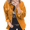 thumbnail image 1 of FOCUSNORM Women Button-down Solid Color Long Sleeve Turn-down Collar Cardigan, 1 of 10