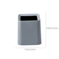 thumbnail image 6 of Square Trash Can, Minimalist Waste Bin for Small Spaces, Home Office Kitchen Bathroom, Sleek Modern Design Plastic Garbage Can Gray, 6 of 6