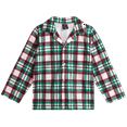 thumbnail image 6 of PJ's & Presents Boys' Christmas Pajamas - 2 Piece Plaid Flannel Coat Front Holiday Pajama Pants Set, 6 of 8