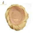 thumbnail image 4 of Lyrical Hair Toupee for Men Fine Mono Mens Toupee Human Hair Replacement Systems Monofilament with NPU Hairpiece for Man Black Brown Blonde Gray Hair Wig Unit, 4 of 6