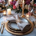 thumbnail image 4 of Gold Napkin Rings Holder Festive Table Decor Setting and Favor for Thanksgiving Fall Autumn Holiday Wedding Birthday Thanksgiving Banquet Housewarming Gift Set of 16, 4 of 9