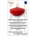 thumbnail image 3 of Hyoola 3 inch Round Unscented Red European Made Floating Candles, Paraffin Wax with Cotton Wicks, 12-Pack, 3 of 6