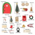 thumbnail image 6 of Dserhfy Miniature Christmas Scene Model Wooden Elf Door Set Handmade Mini Wood Door Festive Holiday Dollhouse Decor, 6 of 8