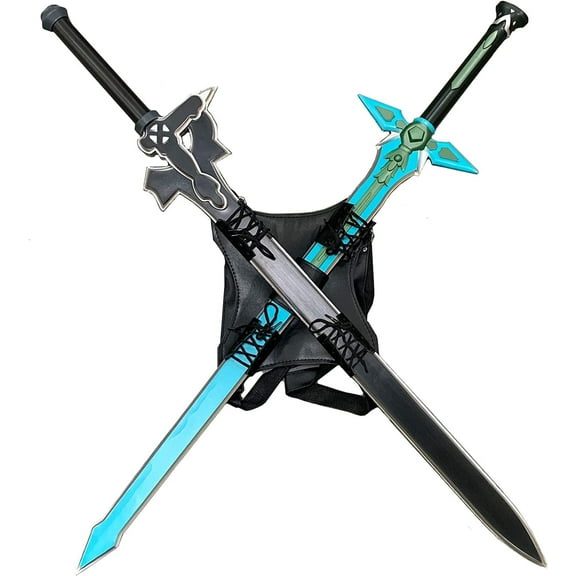 SAO Kiritos Foam Sword Fantasy One Hand Foam Medieval Sword, Rapier for Cosplay, Gift, Collections, and Props (E/DR/Sheath Combo)