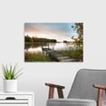 thumbnail image 3 of Great Big Canvas "A Dock On A Lake At Sunrise Near Wawa; Ontario, Canada"  by Susan Dykstra White Brown   Wrapped Canvas Print Wall Artwork, 3 of 7
