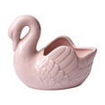 thumbnail image 2 of PSVFUJZ Ceramic Cygnet Candle Holder, Glossy Decorative Candlestick Stand, Holiday Ornament for Scented Candle Candlelight Dinner Thanksgiving Christmas Home Table Decor Pink, 2 of 7