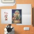 thumbnail image 4 of Merry Christmas Pitbull Santa Hat Xmas Tree Winter Holiday 5x7in Folded Greeting Card Terrier Dog Lover Single Note Card with Envelope - 01013, 4 of 5
