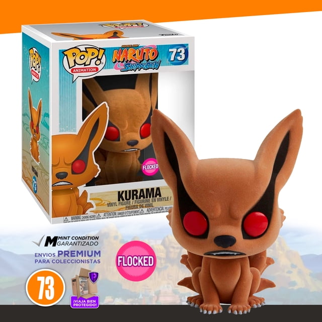 Funko Pop Kurama #73 Flocked 6 Pulgadas Naruto Shippuden Anime Figura Original