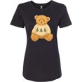 thumbnail image 3 of Inktastic Vintage Teddy Bear in Sweater with Christmas Trees Women's T-Shirt, 3 of 5