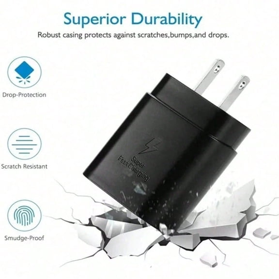 25W USB-C Fast Charger Kit, Wall Charger with USB-C to USB-C Cable, High Speed Charging Set for Devices