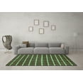 thumbnail image 3 of Ahgly Company Indoor Square Checkered Turquoise Blue Modern Area Rugs, 8' Square, 3 of 4