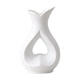 thumbnail image 2 of Botellas Decorativas De Plástico 1 piezas jarrón de plástico blanco con aspecto cerámico no frágil decoración sobre mesa para caseras o comedor 3.4x3.1x5.5" JASKFLY, 2 of 8