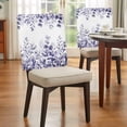 thumbnail image 3 of Purple Eucalyptus Leaves Dining Chair Back Cover Only, Summer Plants Leaf Floral Farmhouse Set of 8 Chair Back Covers, Removable Washable for Dining Room, Banquet & Holiday Decoration, 3 of 9