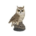 thumbnail image 2 of Hi-Line Gift Ltd. Motion Activated Singing Long Eared OWLET Standing ON Stump, Brown, 2 of 6