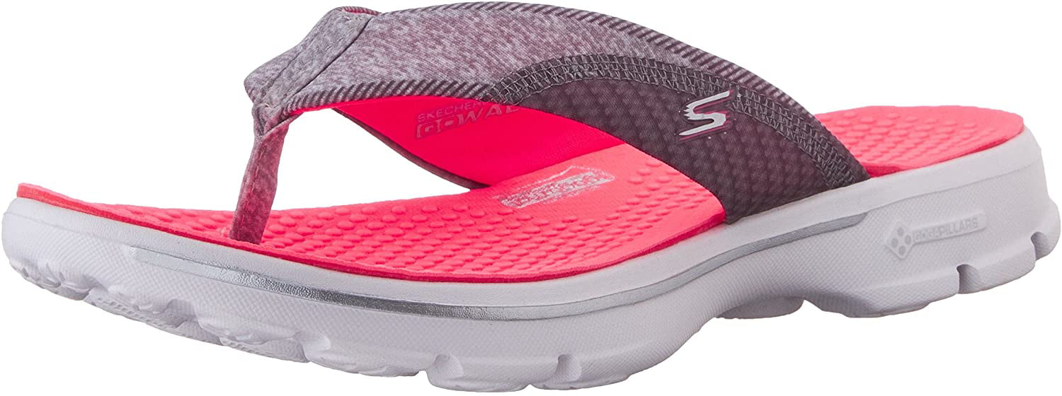 skechers flip flops pink