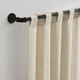 thumbnail image 4 of No. 918 Anders 2-pack Faux Linen 3-in-1 Versatile Hanging Semi-Sheer Back Tab/Rod Pocket Curtain Panel Pair with Ring Clips, Natural, 37"W x 84"L (2 Panels), 4 of 8