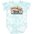 thumbnail image 3 of Inktastic Nevertheless, She Persisted with Flowers Boys or Girls Baby Bodysuit, 3 of 5