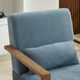 thumbnail image 4 of CQSXDA Swivel Accent Chair Featuring Gray Upholstery and Solid Wood Arms, Ideal Lounge Option for Any Room Decor, 4 of 9
