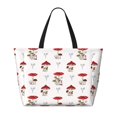 thumbnail image 2 of KLL Different Mushrooms Print Large Beach Tote Bag Women Waterproof Sandproof Zipper Beach Tote Bag for Pool Gym Grocery Travel with Wet Pocket, 2 of 7