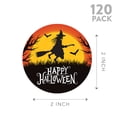 thumbnail image 5 of Koyal Wholesale Happy Halloween Stickers 2 Inch Round 120 Bulk Pk Witch on Broom Labels For Halloween Party Favors, 5 of 5