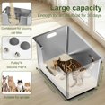 thumbnail image 3 of Caja de arena para gatos Ptlom cerrada de acero inoxidable XXL, 3 of 8