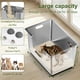 thumbnail image 3 of Caja de arena para gatos Ptlom cerrada de acero inoxidable XXL, 3 of 8