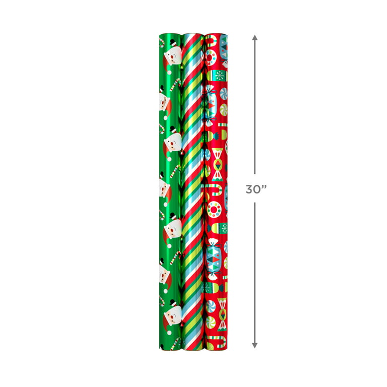 Hallmark Reversible Christmas Wrapping Paper Total 60 Sq Ft. 2