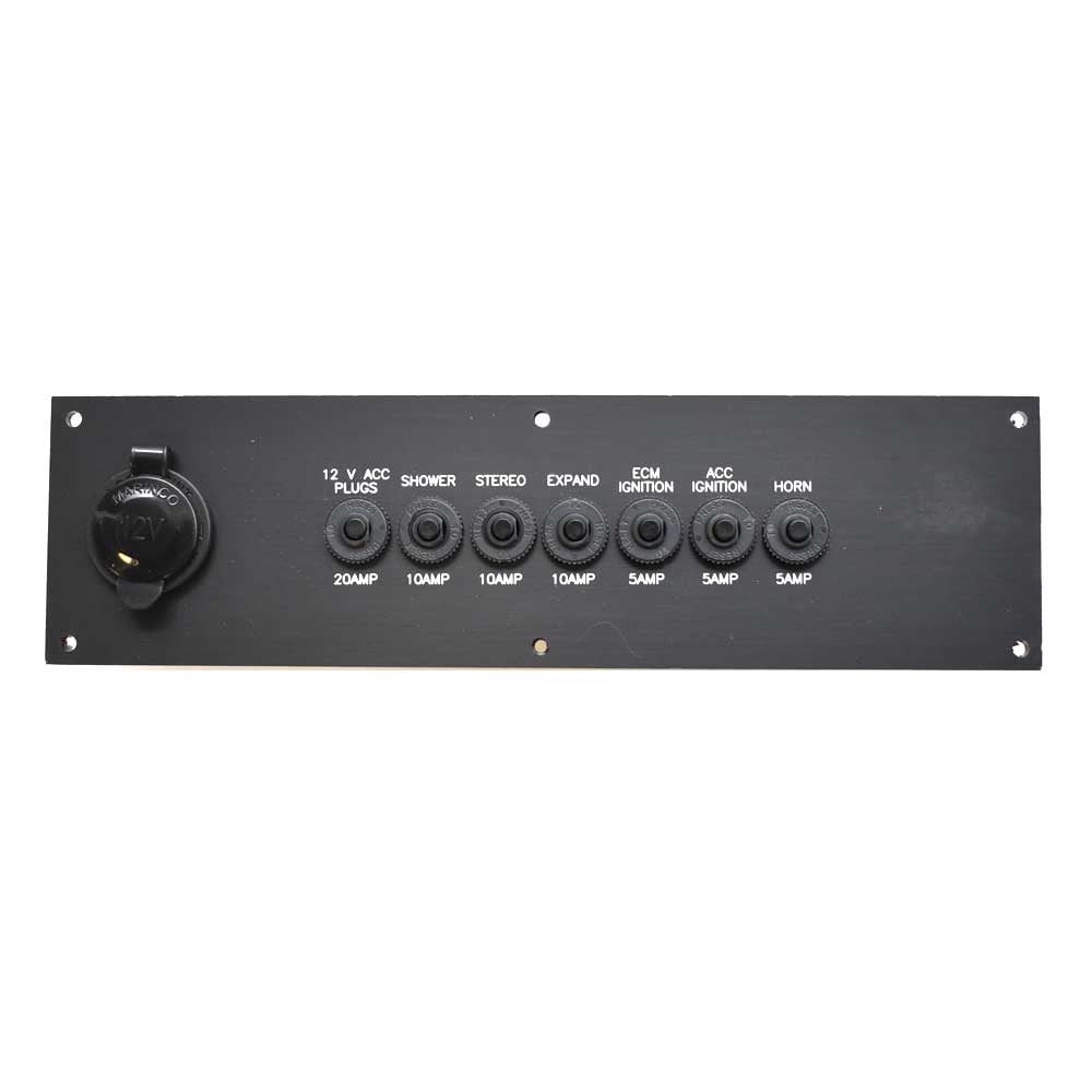 Malibu Boat Breaker Switch Panel 3747044 11 x 3 Inch Black Plastic