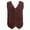 Burgundy, variant on Men's Vest Soft Suede 4 Snap Closure Front Pockets Casual Western Sleeveless Top, Black, M