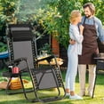 thumbnail image 7 of NiamVelo Adjustable Patio Zero Gravity Chairs - Set of 2 Black, 7 of 7