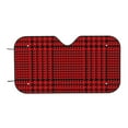 thumbnail image 7 of Goofa Red Black Houndstooth Printed Car Windshield Sunshade,Foldable Reflective Sun Visor,UV Protection Heat Blocker Sunshade,Car Cooling Accessory-Medium, 7 of 7