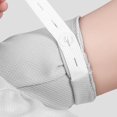thumbnail image 2 of 1 par de puños de brazo, protección de brazo largo puños de muñeca de hielo deportes al aire libre protector solar calentadores de brazo calentadores de brazo de encaje, blanco, 2 of 5