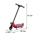 thumbnail image 2 of Two Wheel Electric Scooter for Boys & Girls Ages 6+, Kids' Scooter with Wider Deck for Stability, LED Lights, Safety Bell, Rear Brake, Long Battery Life, One-Button Start, Non-Slip Handle, Red, 2 of 9
