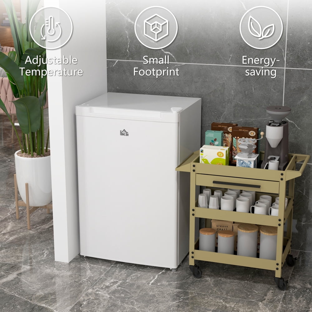 NOBOLEA 3.0 Cu.Ft Compact Upright Freezer, Mini Freezer with Adjustable Temperature, Reversible Door for Dorm, Apartment, RV