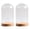 7x12cm, variant on Pack of 2 Miniature Glass Cloche Dome with Cork Base for Decorative Display and Dustproof Terrariums Glass Bells Jar
