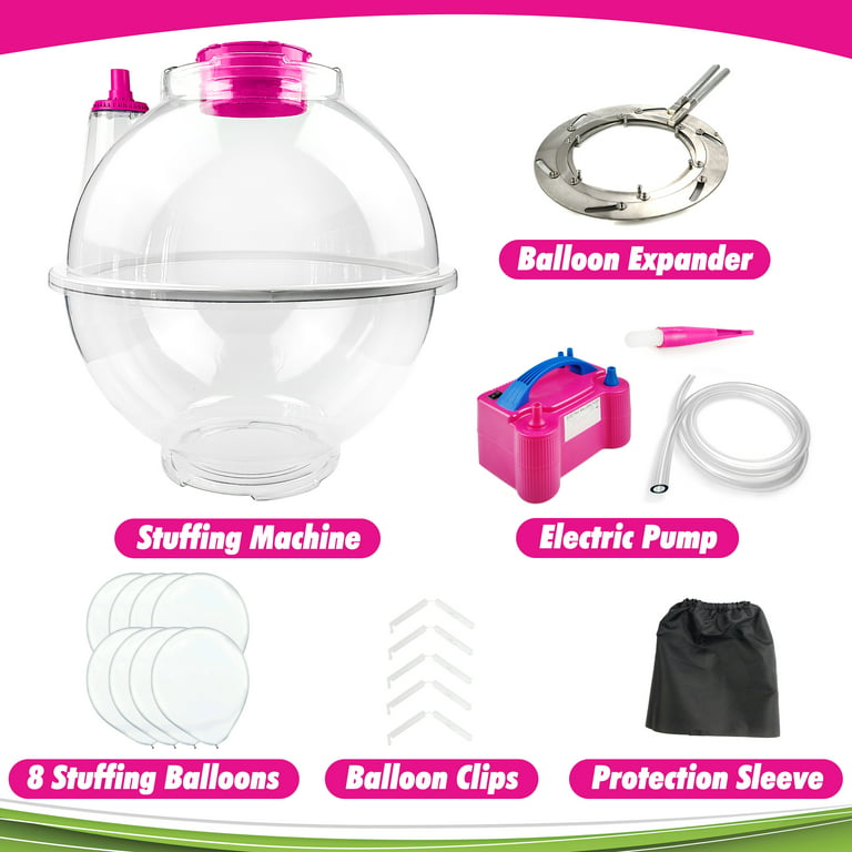 BLOONSY Balloon Stuffing Machine, Balloon Stuffer Machine Kit with Electric  Air Pump and Expander Tool