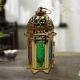 thumbnail image 4 of Vintage Style Candle Lantern Lamp Wind Light Party Centerpiece Decorative Desk Home Decor Gifts Gold Colorful, 4 of 8